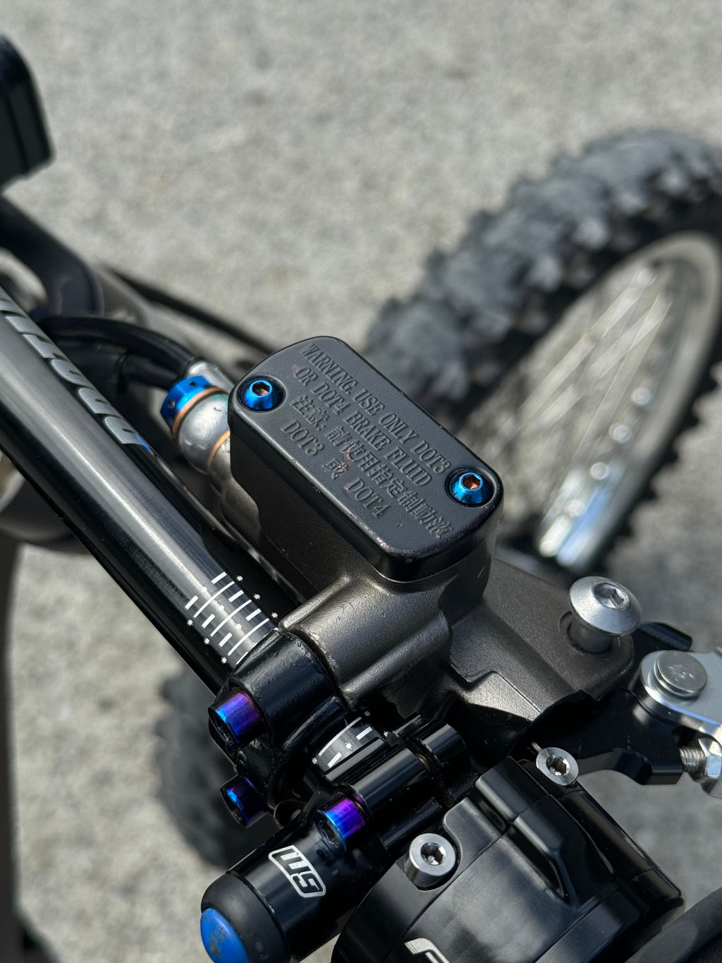 Titanium brake reservoir cap bolts (ultra bee brakes)