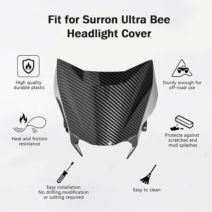 Surron ultra bee carbon headlight cover