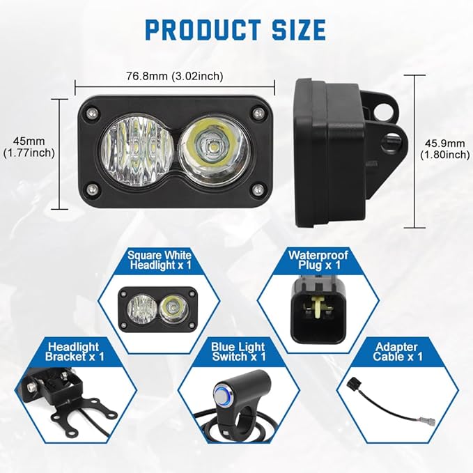 Baja headlight plug n play kit white