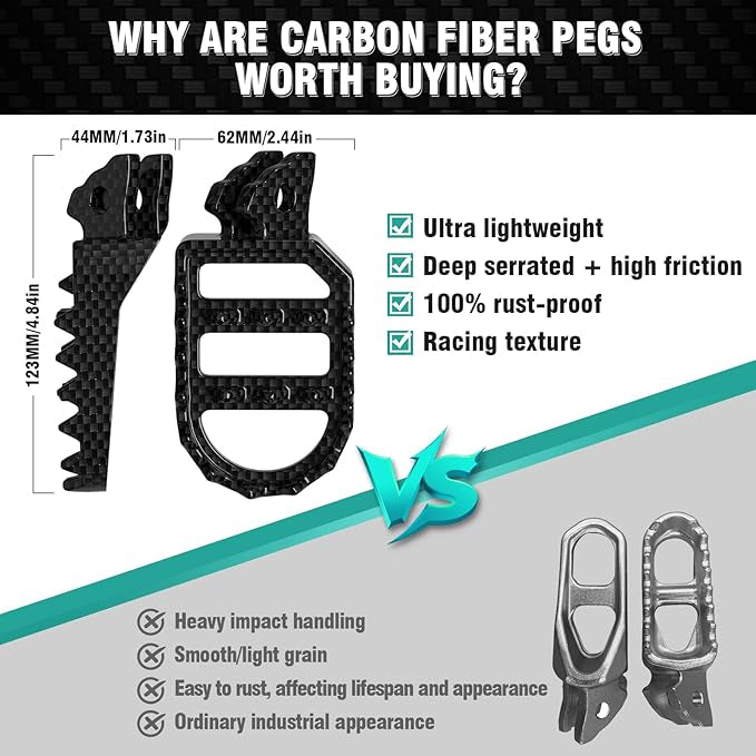 Carbon foot pegs