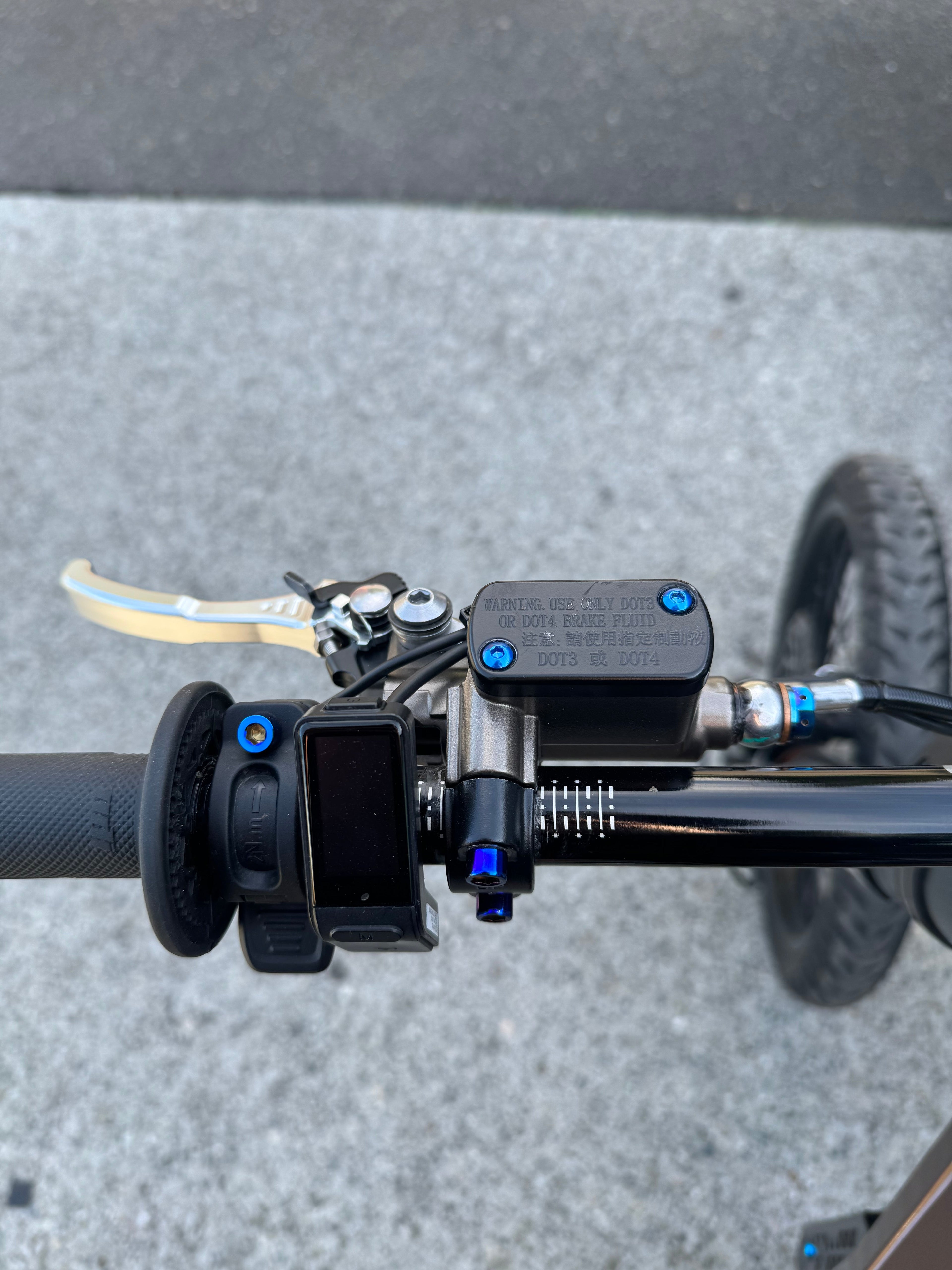 Titanium brake reservoir cap bolts (ultra bee brakes)